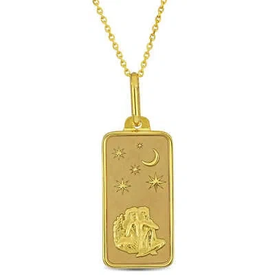 Pre-owned Amour Gemini Horoscope Necklace In 10k Yellow Gold
