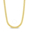 Amour Herringbone Chain Necklace In Yellow Plated Sterling Silver In Yellow