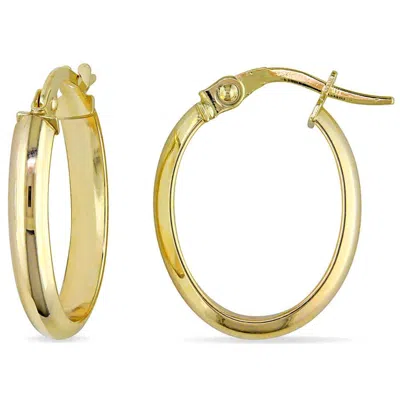 Amour Hoop Earrings In 10k Polished Yellow Gold Jms004676 In Gold / Yellow