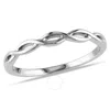 Amour Infinity Wedding Band In 14k White Gold In White