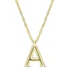 Amour Intial  A  Pendant With Chain In 14k Yellow Gold In Yellow
