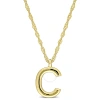 AMOUR AMOUR INTIAL "C" PENDANT WITH CHAIN IN 14K YELLOW GOLD