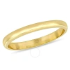 AMOUR AMOUR LADIES 10K YELLOW GOLD WEDDING BAND 2MM