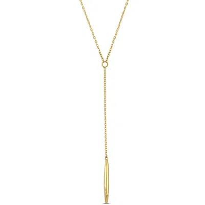 Amour Lariat Necklace In 14k Yellow Gold