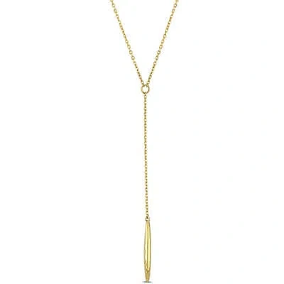 Pre-owned Amour Lariat Necklace In 14k Yellow Gold