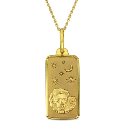 Amour Leo Horoscope Necklace In 10k Yellow Gold