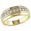 AMOUR AMOUR MEN'S 1/2 CT TW DIAMOND WEDDING BAND IN 10K YELLOW GOLD