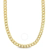 AMOUR AMOUR MEN'S 20 INCH CURB LINK CHAIN NECKLACE IN 10K YELLOW GOLD (7 MM)