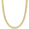 Amour Men's 20 Inch Mariner Link Chain Necklace In 10k Yellow Gold (7 Mm) In Yellow