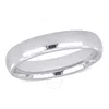 AMOUR AMOUR MEN'S 4.5MM COMFORT FIT WEDDING BAND IN 14K WHITE GOLD