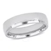 AMOUR AMOUR MEN'S 5.5MM COMFORT FIT WEDDING BAND IN 14K WHITE GOLD