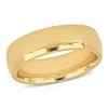 AMOUR AMOUR MEN'S 6.5MM FINISH COMFORT FIT WEDDING BAND IN 14K YELLOW GOLD