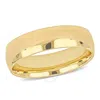 Amour Men's 6mm Finish Wedding Band In 14k Yellow Gold In Yellow