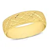 Amour Men's 6mm Lattice Wedding Band In 14k Yellow Gold In Yellow
