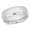 AMOUR AMOUR MEN'S 7.5MM COMFORT FIT WEDDING BAND IN 14K WHITE GOLD