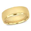 Amour Men's 7.5mm Finish Comfort Fit Wedding Band In 14k Yellow Gold In Yellow