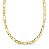 Amour Men's 7mm Figaro Link Chain Necklain In 10k Yellow Gold - 20 In In Yellow