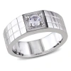 Amour Men's Created White Sapphire Ring In Sterling Silver In White