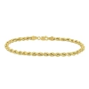 Amour Men's Rope Chain Bracelet In 10k Yellow Gold (4 Mm/9 Inch) In Gold