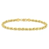 AMOUR AMOUR MEN'S ROPE CHAIN BRACELET IN 14K YELLOW GOLD (5 MM/9 INCH)