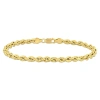 Amour Men's Rope Chain Bracelet In 14k Yellow Gold (5 Mm/9 Inch) In Gold
