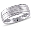 AMOUR AMOUR MEN'S STRIPED WEDDING BAND IN 14K WHITE GOLD (8 MM)