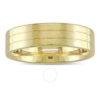 Amour Men's Triple Row Wedding Band In 14k Yellow Gold (6 Mm)