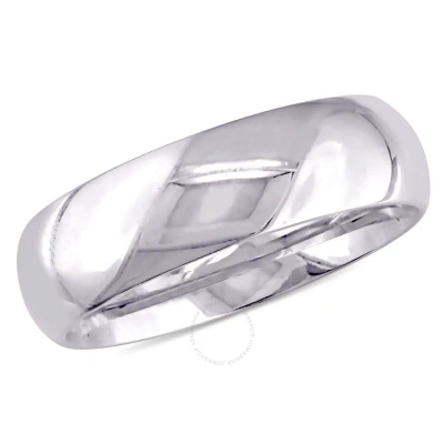 Amour Men's Wedding Band In 14k White Gold (7 Mm)