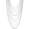 Amour Multi-strand Chain Necklace In Sterling Silver In White