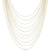 AMOUR AMOUR MULTI-STRAND CHAIN NECKLACE IN YELLOW PLATED STERLING SILVER