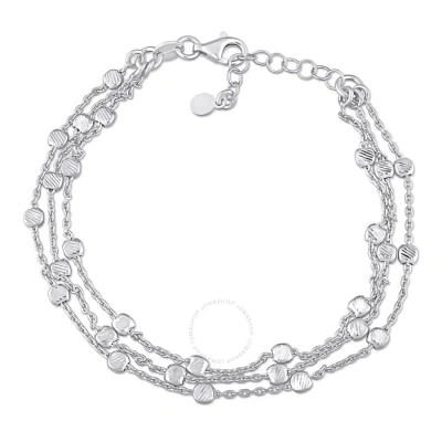 Amour Multi-strand Link Bracelet In Sterling Silver In White