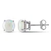 Amour Opal Stud Earrings In 10k White Gold In White