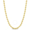 Amour Oval Ball Chain Necklace In Yellow Plated Sterling Silver In Yellow