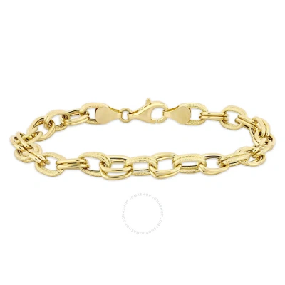 Amour Oval Link Bracelet In 14k Yellow Gold