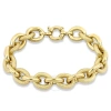 Amour Oval Link Bracelet In Yellow Plated Sterling Silver In Yellow
