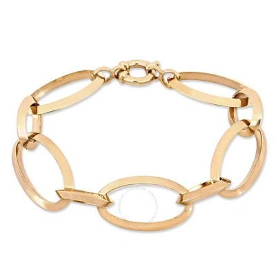 Amour Oval Link Bracelet In Yellow Plated Sterling Silver