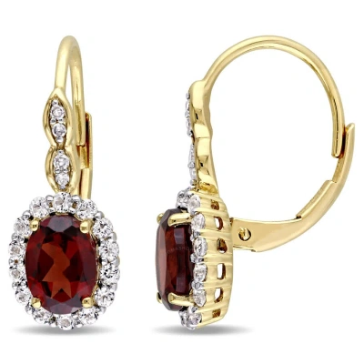 Amour Oval Shape Garnet In Yellow