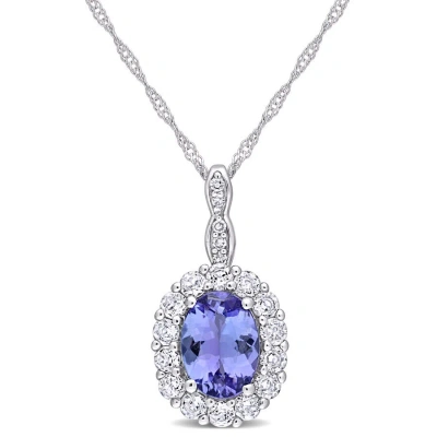 Amour Oval Shape Tanzanite In White