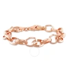 AMOUR AMOUR ROLO CHAIN BRACELET IN ROSE PLATED STERLING SILVER