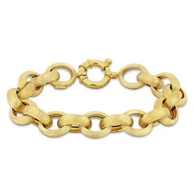 Pre-owned Amour Rolo Link Bracelet In 14k Yellow Gold - 7 In.
