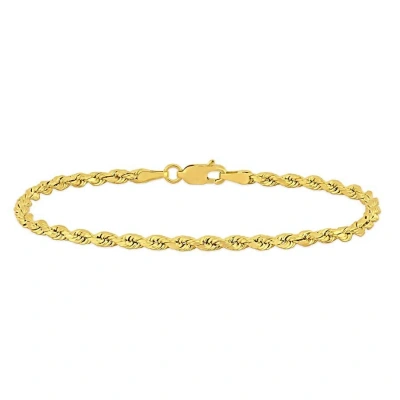 Amour Rope Chain Bracelet In 10k Yellow Gold (3 Mm/7.5 Inch)