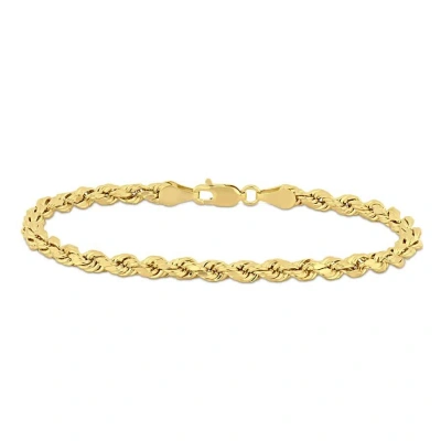 Amour Rope Chain Bracelet In 14k Yellow Gold 7.25 Inches