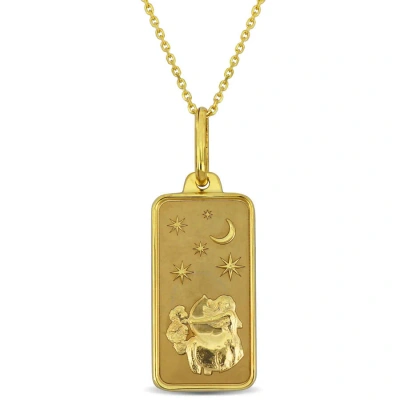 Amour Sagittarius Horoscope Necklace In 10k Yellow Gold