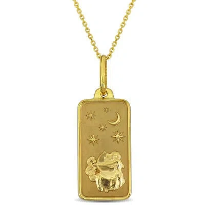 Pre-owned Amour Sagittarius Horoscope Necklace In 10k Yellow Gold