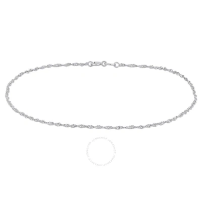 Amour Singapore Chain Bracelet In Platinum In White