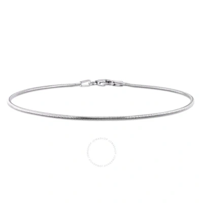 Amour Snake Chain Bracelet In Sterling Silver In White