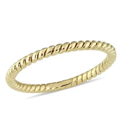 Pre-owned Amour Twist Wedding Band In 14k Yellow Gold