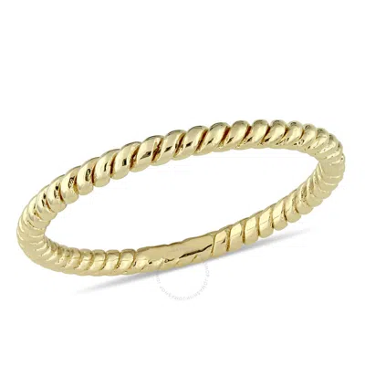 Amour Twist Wedding Band In 14k Yellow Gold