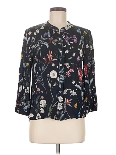 Pre-owned Amour Vert 3/4 Sleeve Blouse In Black