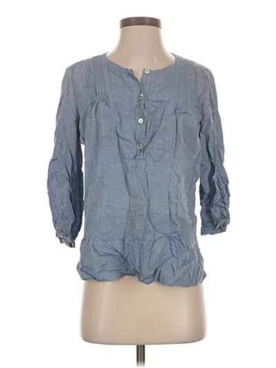 Pre-owned Amour Vert 3/4 Sleeve Blouse In Blue